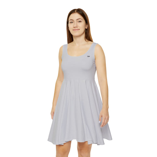 Wolf Grey Women's Skater Dress — Classic Scoop Neck A-Line Summer Dress