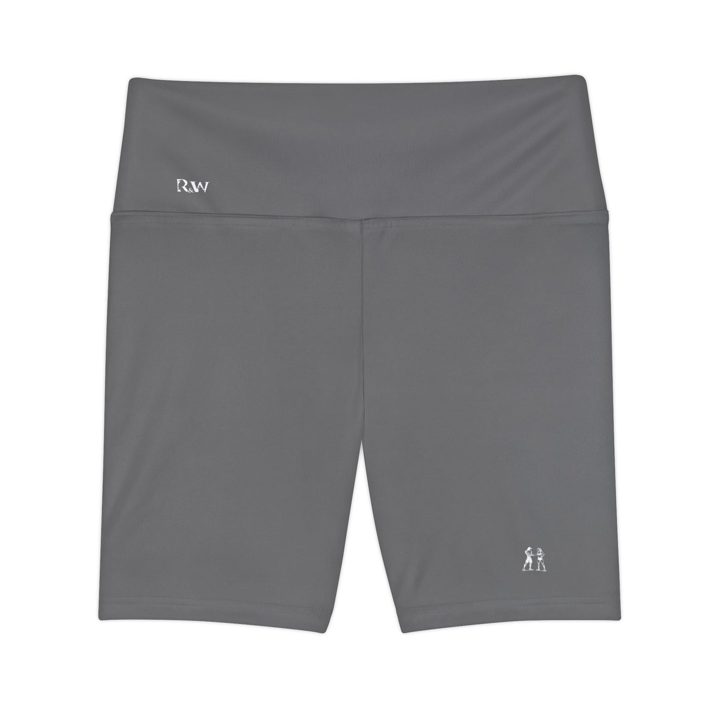 Women's Asphalt Grey High-Waist Workout Shorts — Minimal Fitness Biker Shorts