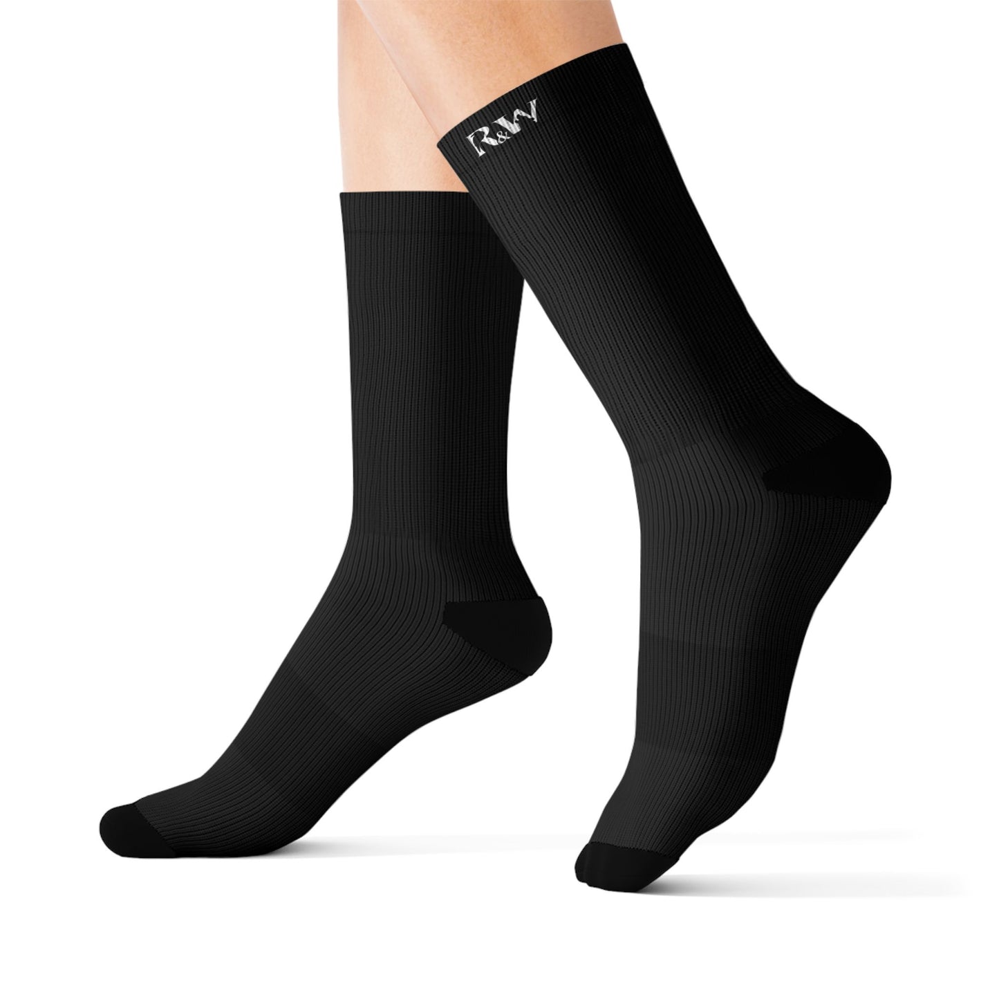 R&W Athletics Small Logo Socks - Tarmac Black