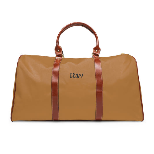 Monogram Waterproof Travel Duffle Bag – Cuero Cómodo with Brown Trim