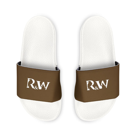 R&W Men's Slide Sandals — Maduro Marrón Casual Pool & Beach Slides