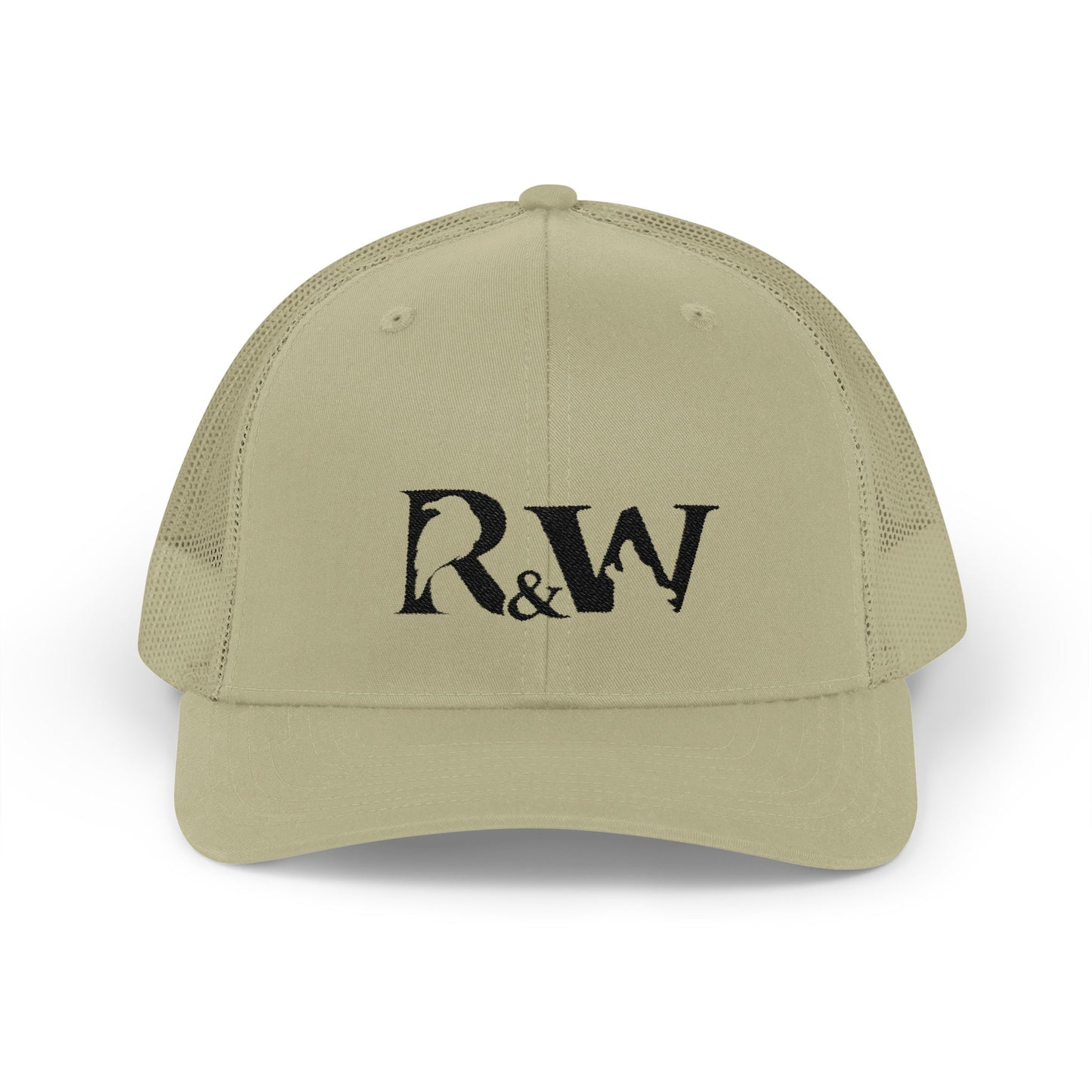 R&W Athletics Embroidered Mesh Trucker Cap — Vintage Snapback Mesh Hat