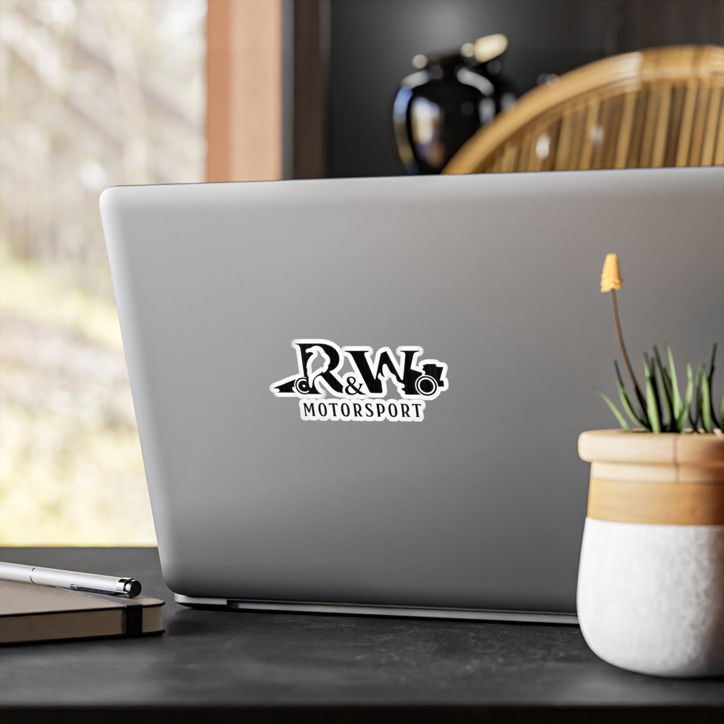R&W Motorsport Vinyl Sticker (black) — Laptop Decal