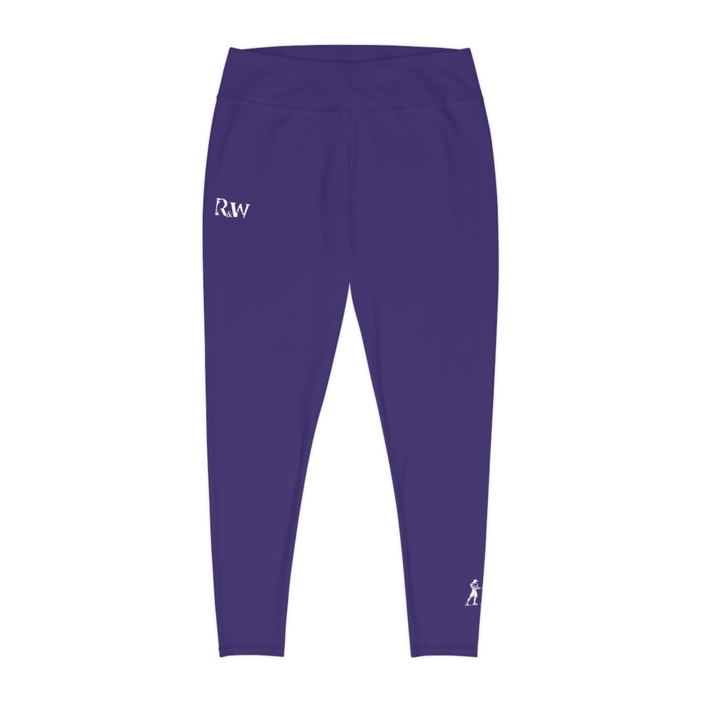 R&W Women's Plus Size Leggings — Minimalist Logo Raven