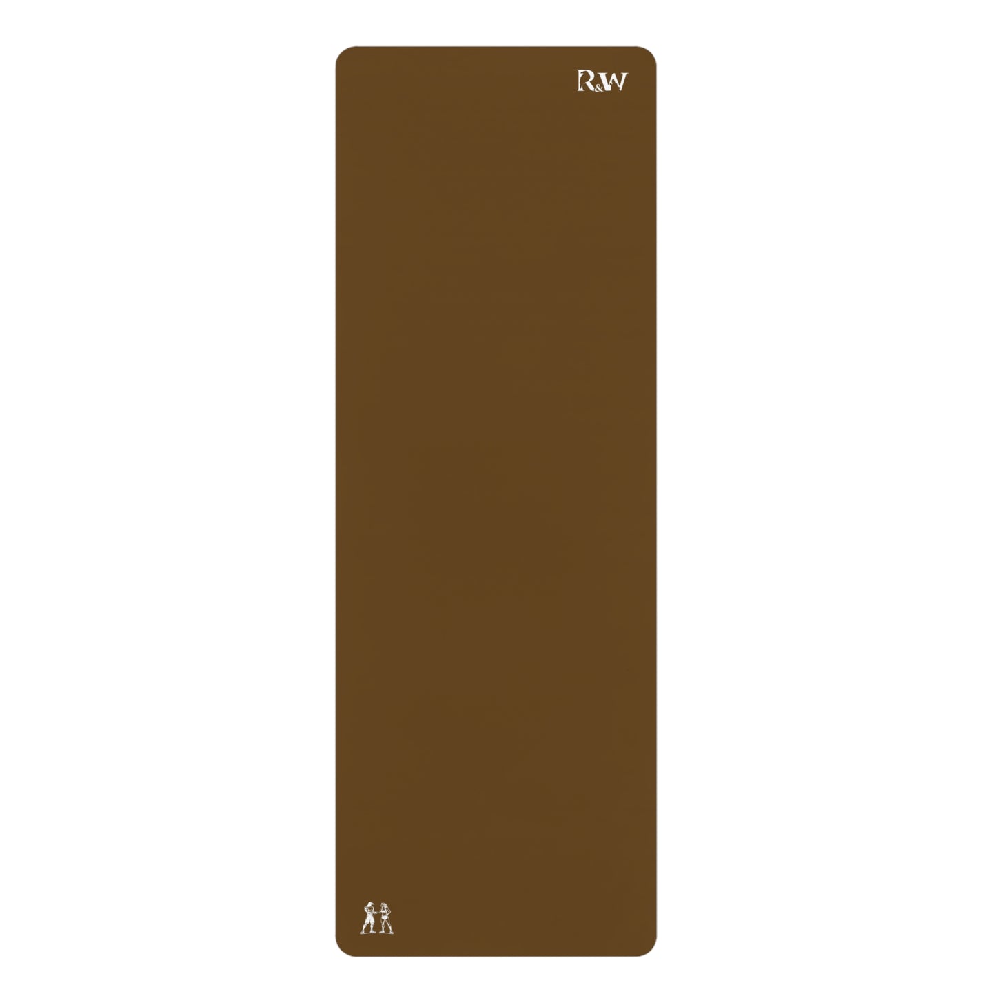 Rubber Yoga Mat — Minimal Maduro Marrón Monogram Yoga Mat