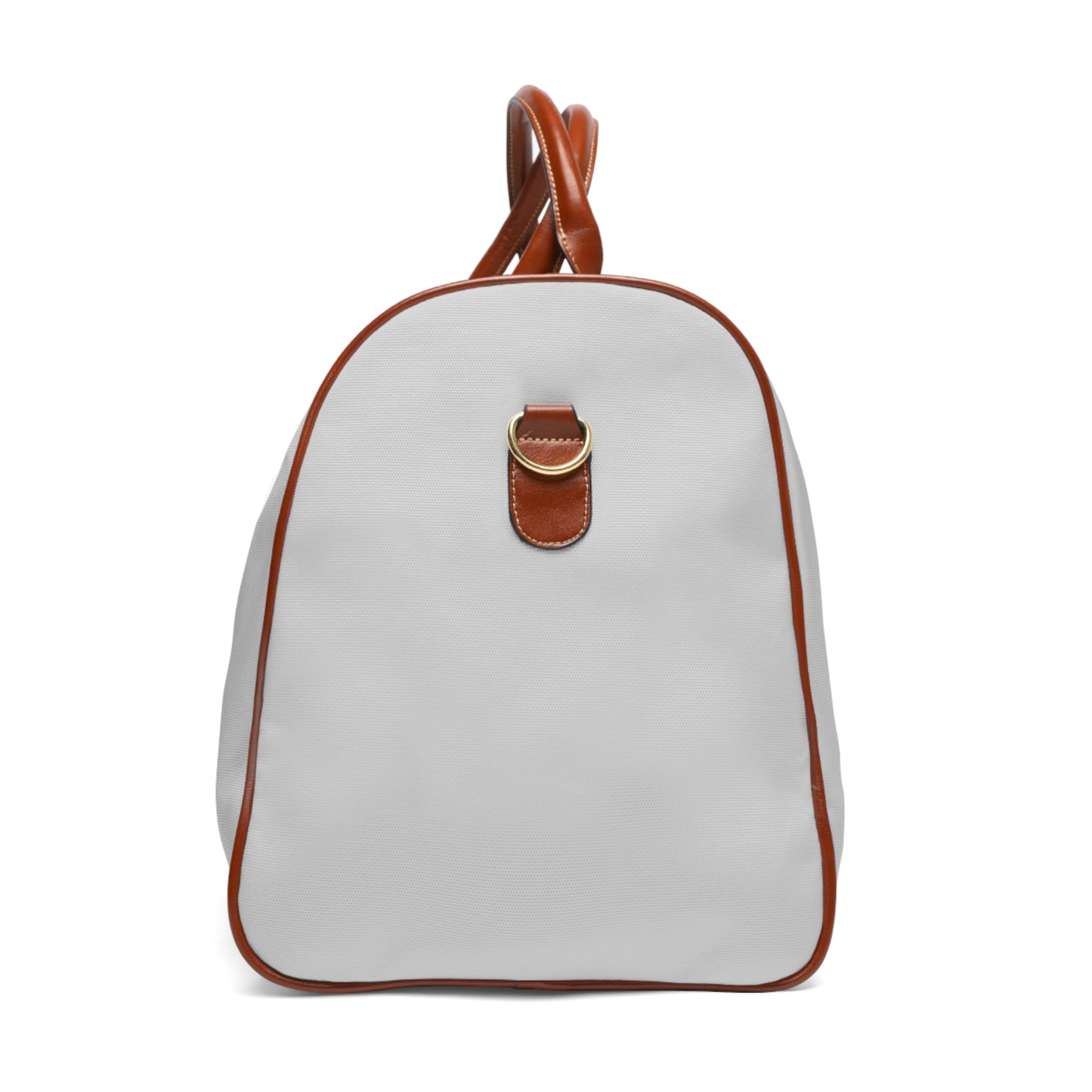 Monogram Waterproof Travel Duffle Bag – Wolf Grey with Brown Trim