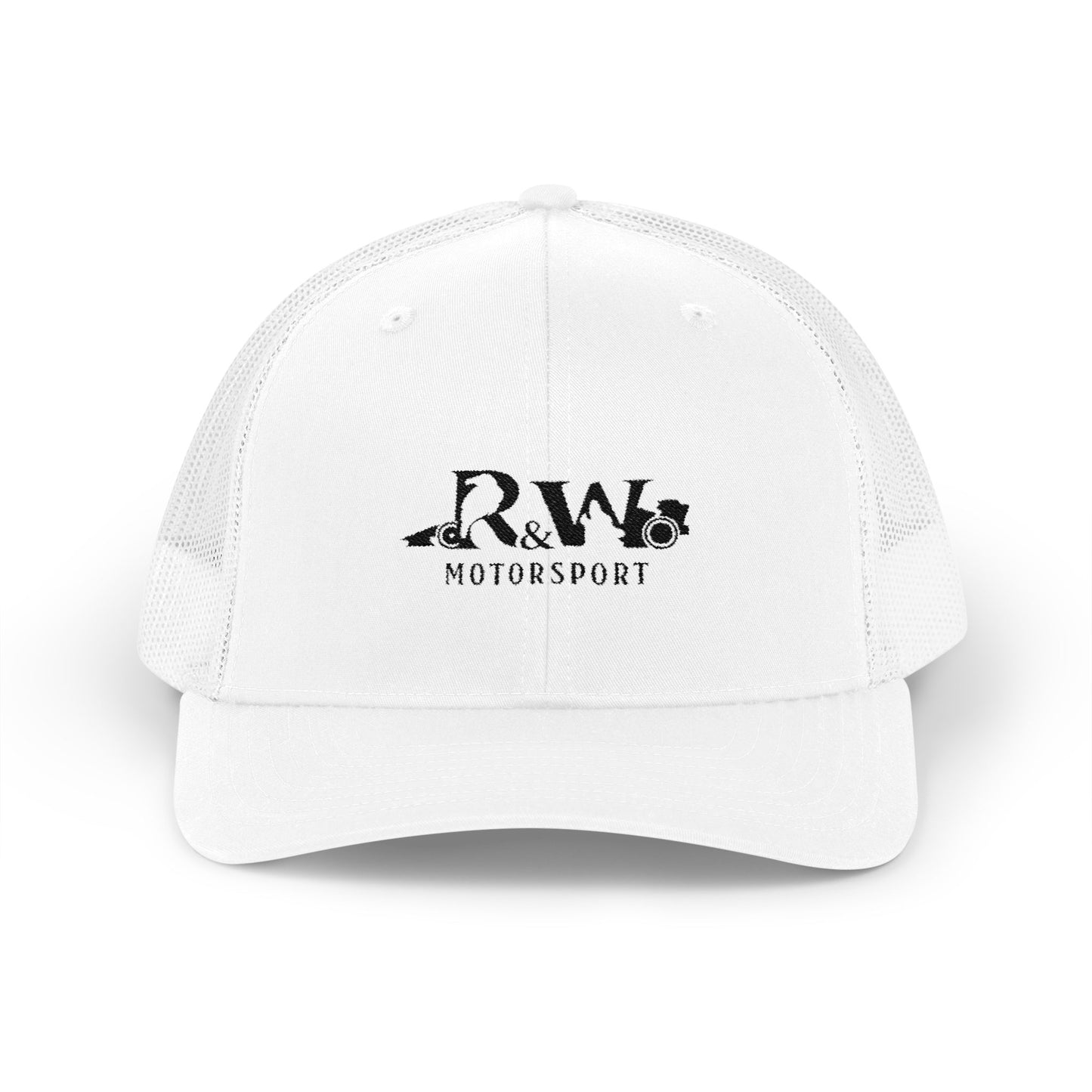 R&W Motorsport Embroidered Mesh Trucker Cap — Vintage Snapback Mesh Hat