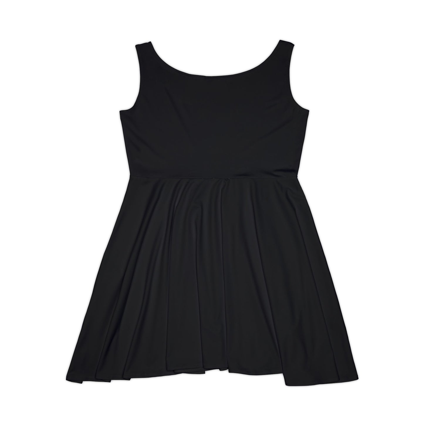 Tarmac Black Women's Skater Dress — Classic Scoop Neck A-Line Summer Dress