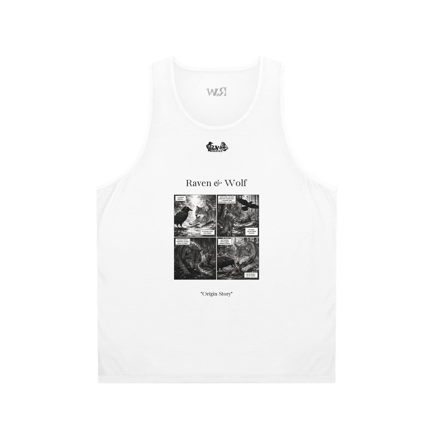 R&W Athletics "Origin Story" Comic-Style Fitness Tank Top — Panda
