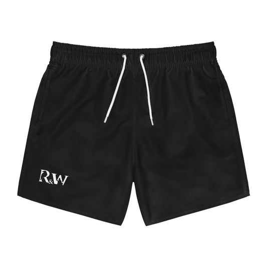 Mens Minimal Logo Swim Trunks — Tarmac Black