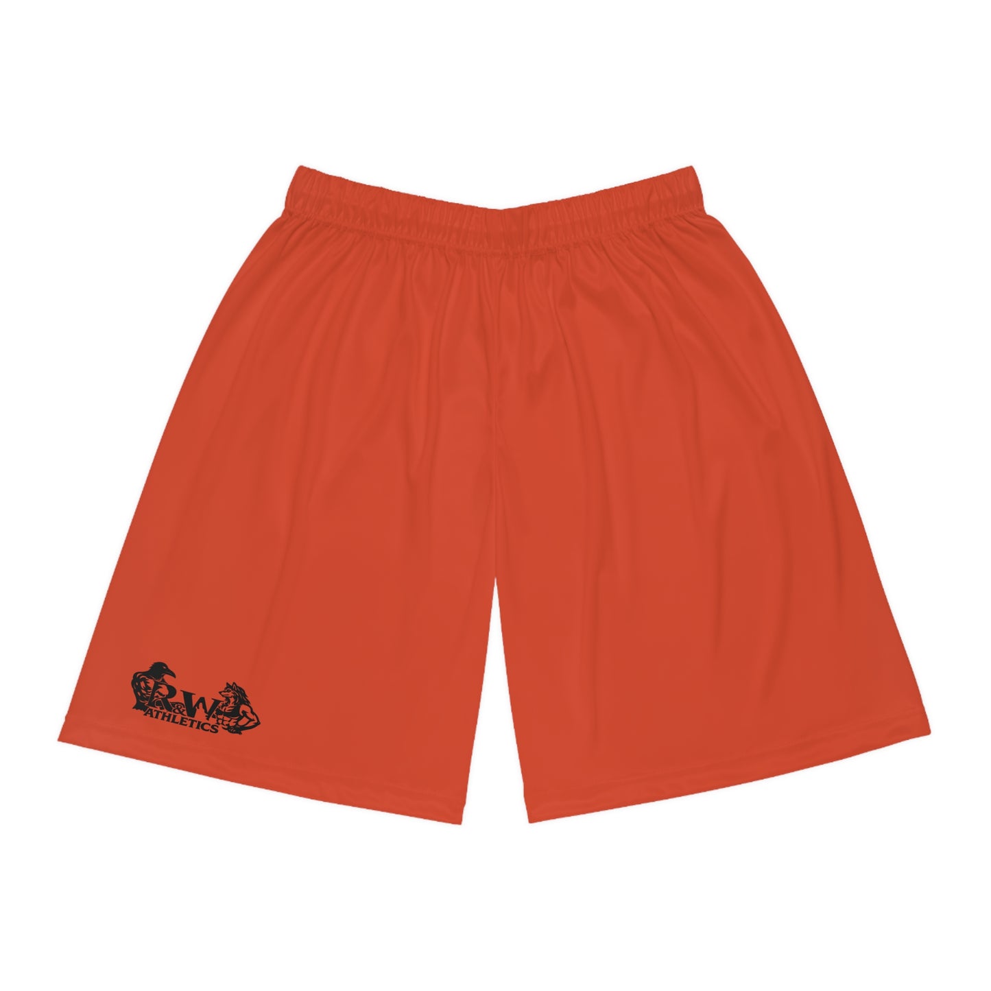 R&W Athletics Teamwork Logo Basketball Shorts—Rojo Rugiente I