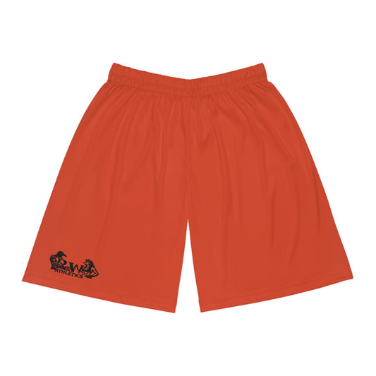 R&W Athletics Teamwork Logo Basketball Shorts—Rojo Rugiente I