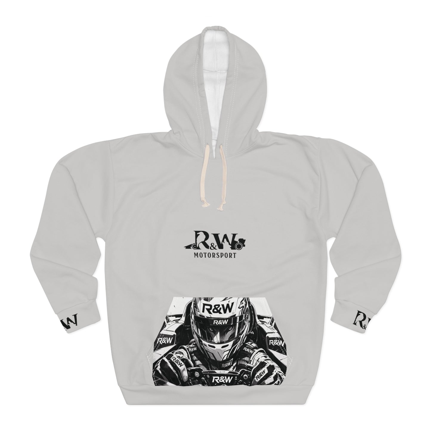 R&W Motorsport Hoodie — R&W 'Vision of the Raven, Power of the Wolf' Racing Pullover (Wolf Grey)