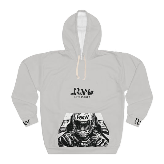 R&W Motorsport Hoodie — R&W 'Vision of the Raven, Power of the Wolf' Racing Pullover (Wolf Grey)