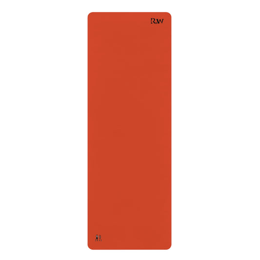 Rubber Yoga Mat — Minimal Rojo Rugiente I Yoga Mat