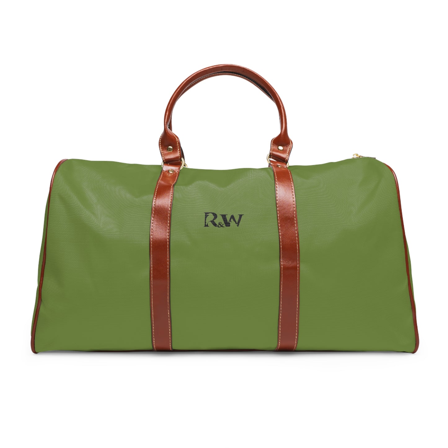 Monogram Waterproof Travel Duffle Bag – Tomillo Tranquilo with Brown Trim