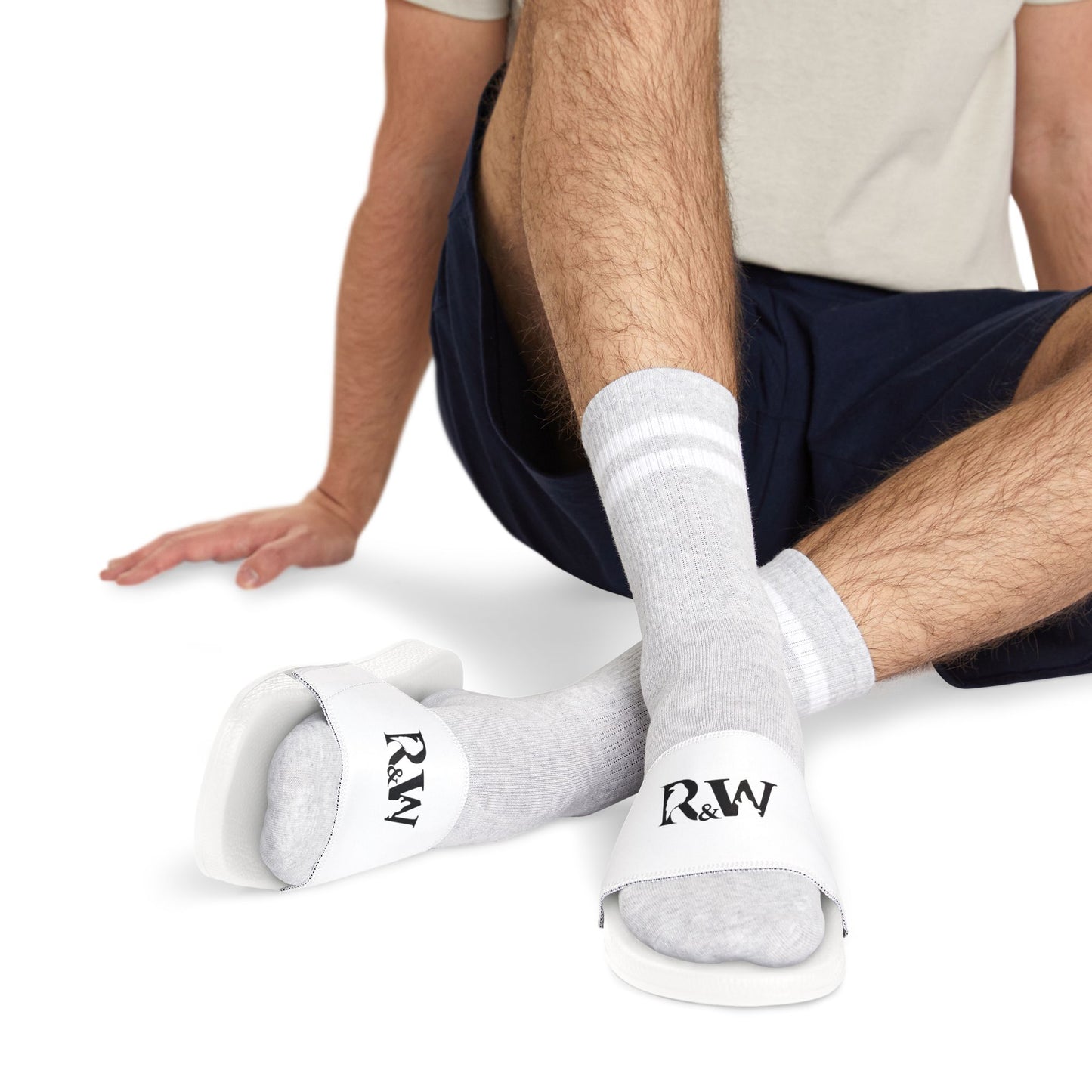 Men's Monogram Slide Sandals — Panda II Casual Pool & Beach Slides