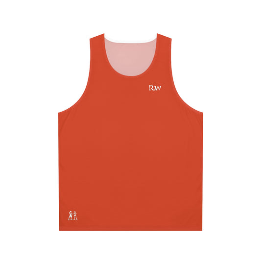 R&W Athletics Unisex Minimalist Tank Top — Rojo Rugiente II