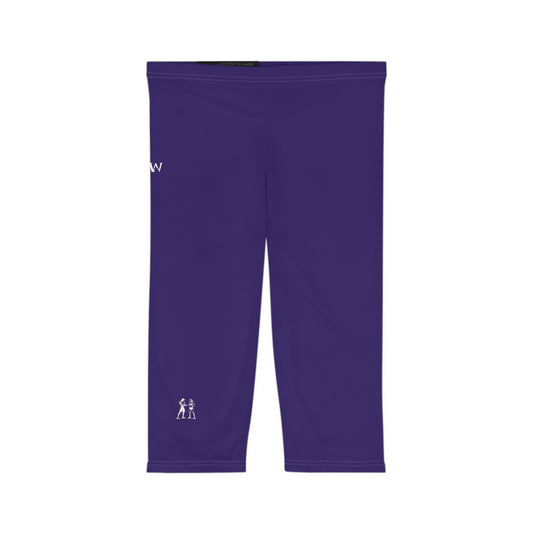 R&W Women's Capri Leggings — Minimalist Logo Raven