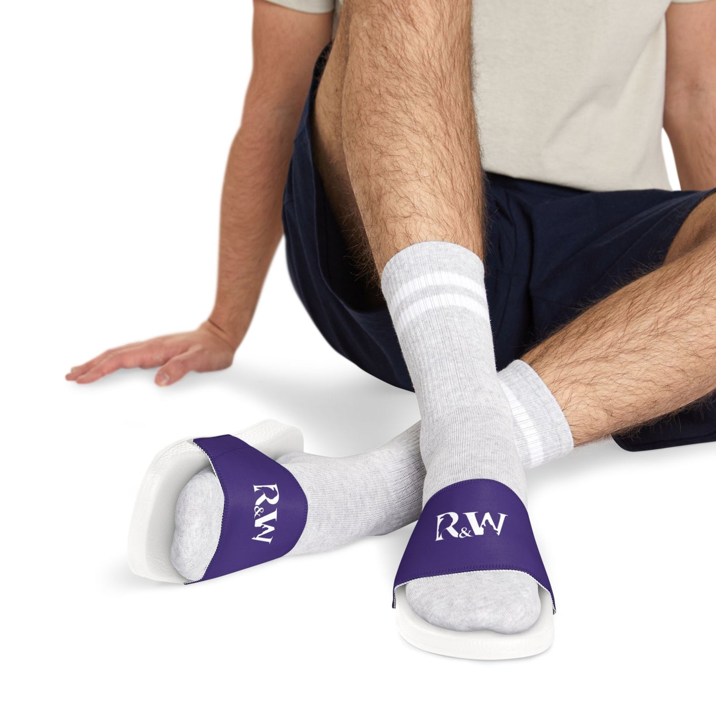 R&W Men's Slide Sandals — Raven Casual Pool & Beach Slides