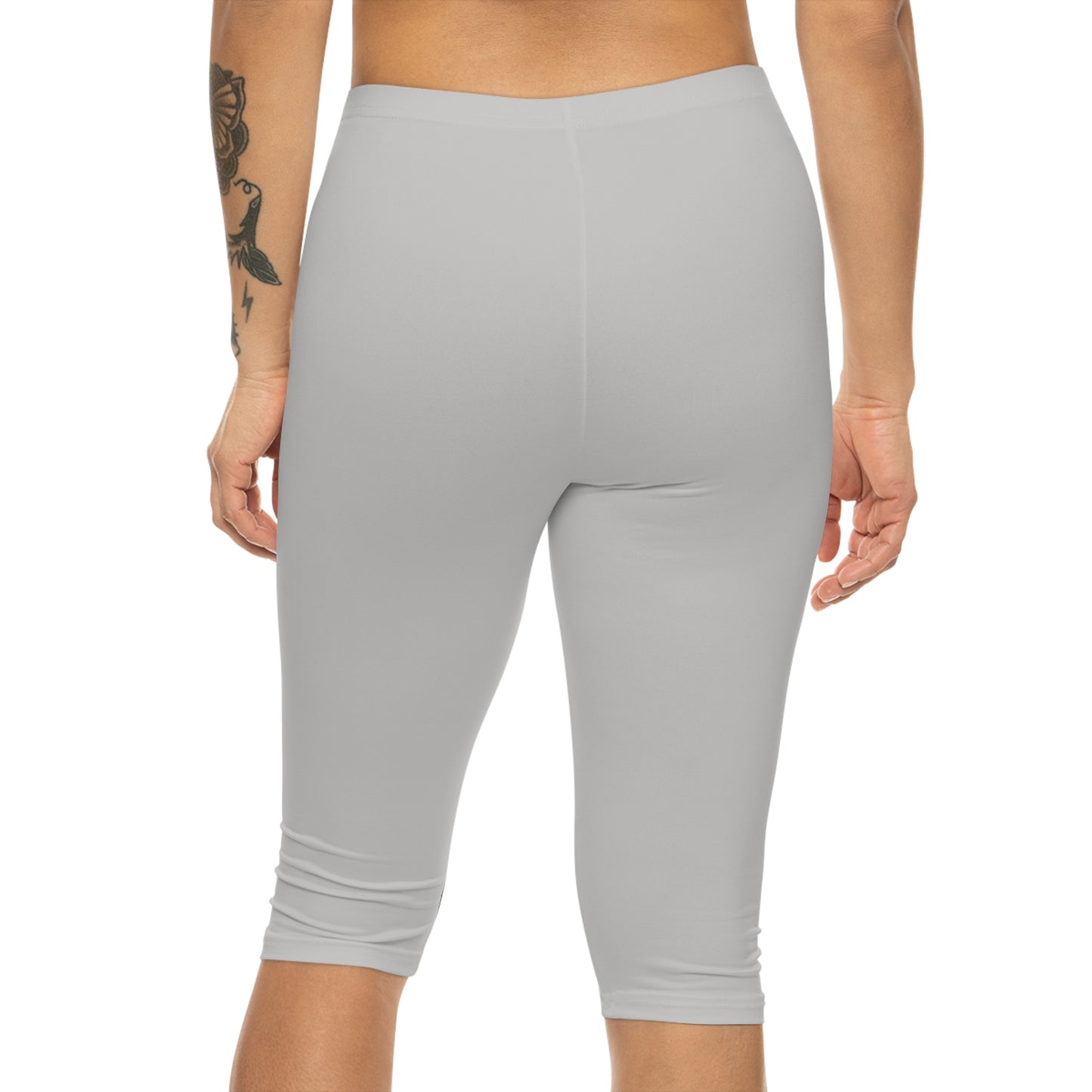 R&W Women's Capri Leggings — Minimalist Logo Wolf Grey