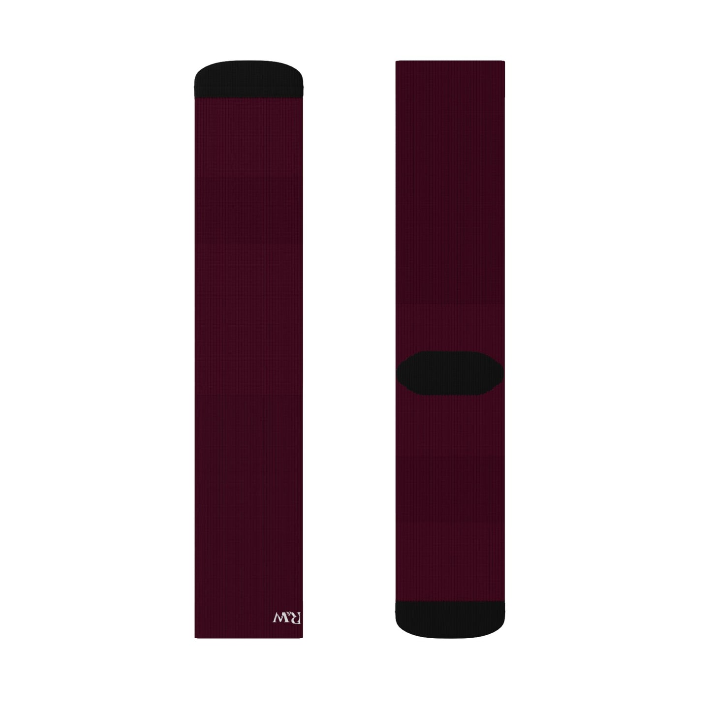 R&W Athletics Small Logo Socks - Vino Viejo