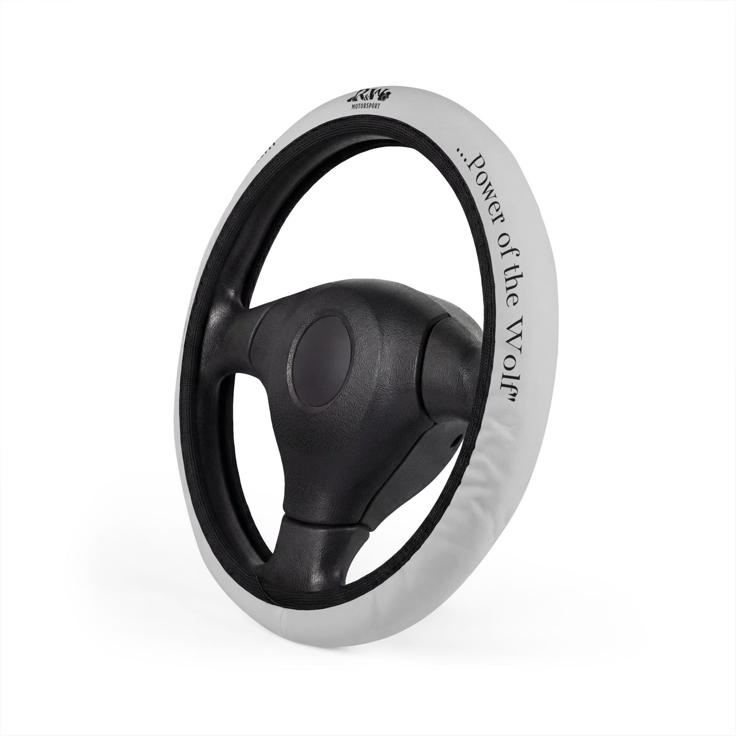 R&W Motorsport Team Motto "Wolf Grey" Steering Wheel Cover