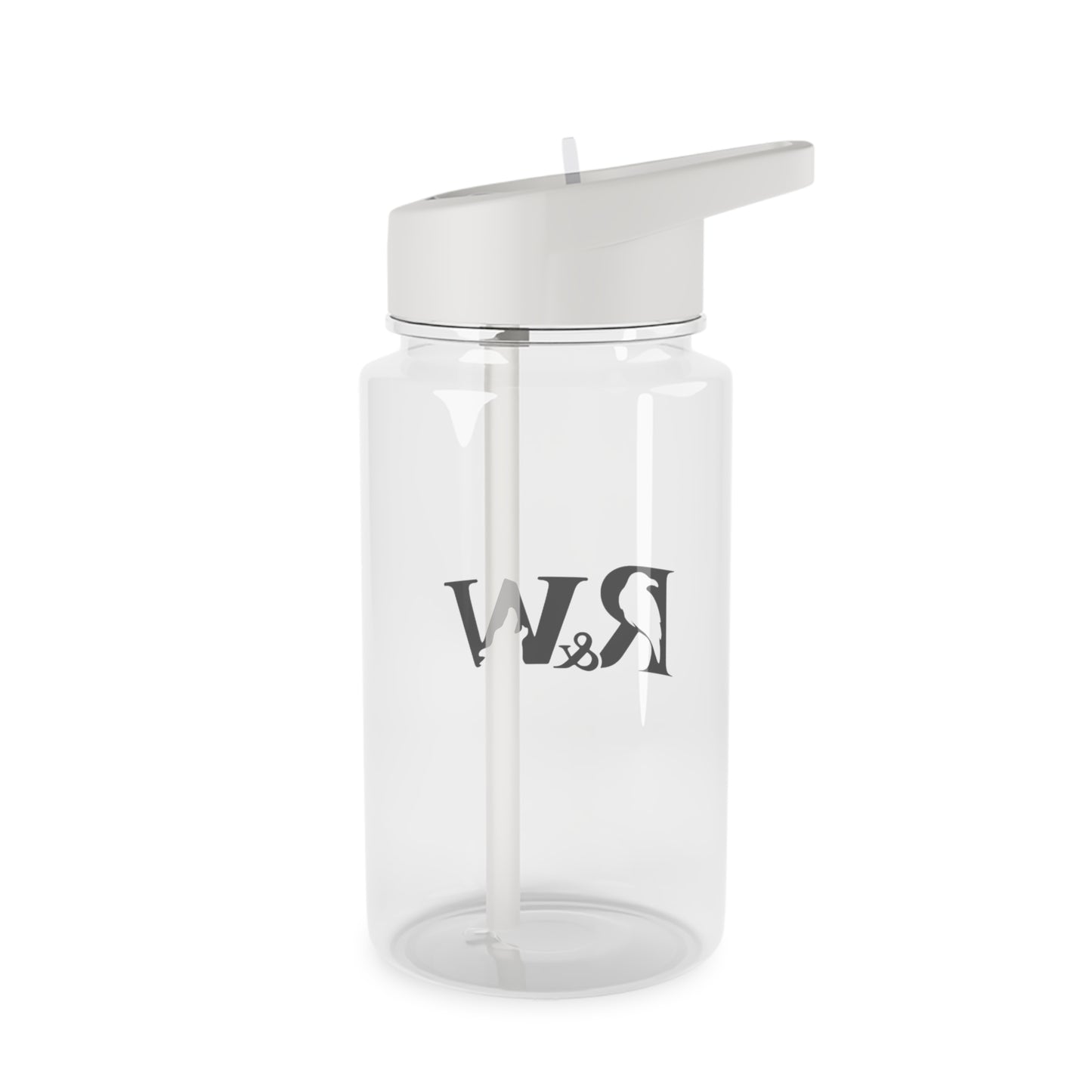 R&W Monogram Tritan Water Bottle – Clear Sports Straw Bottle
