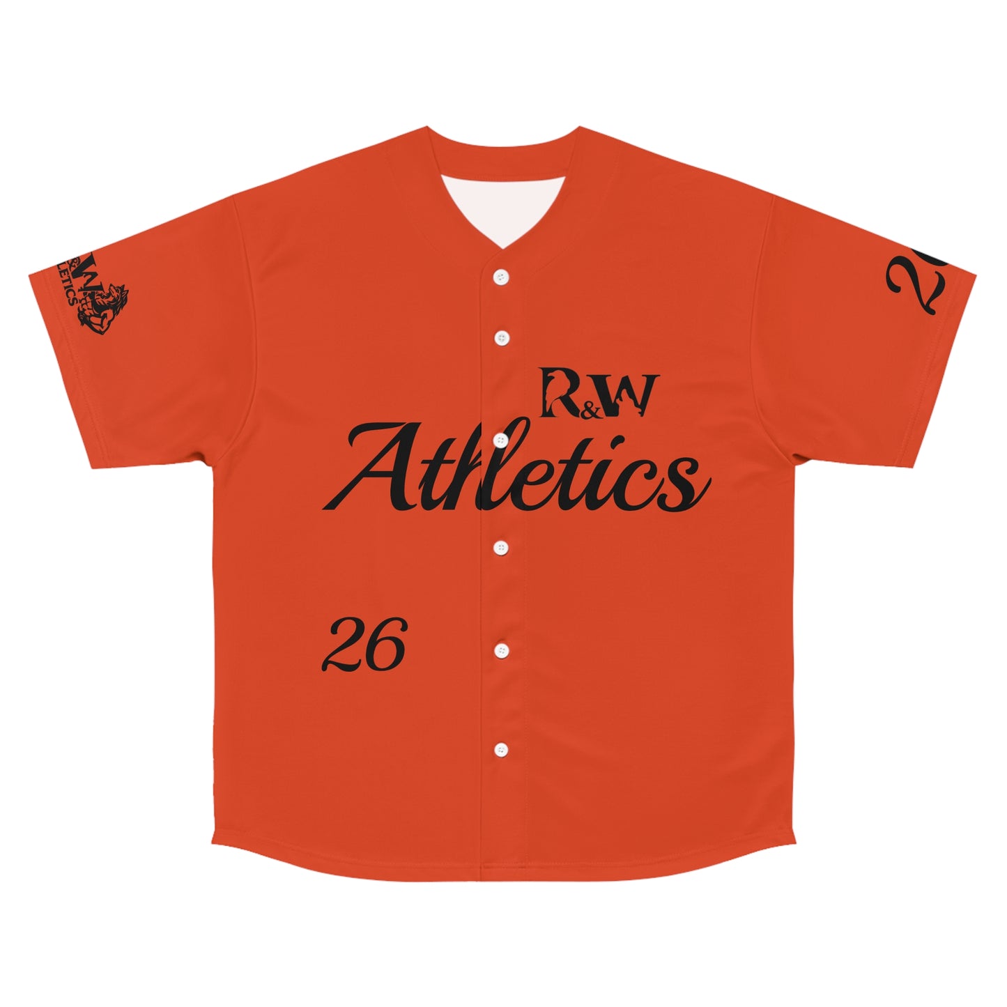 R&W Athletics Men's "Opening Day" Baseball Jersey — Rojo Rugiente I