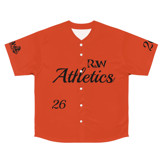 R&W Athletics Men's "Opening Day" Baseball Jersey — Rojo Rugiente I
