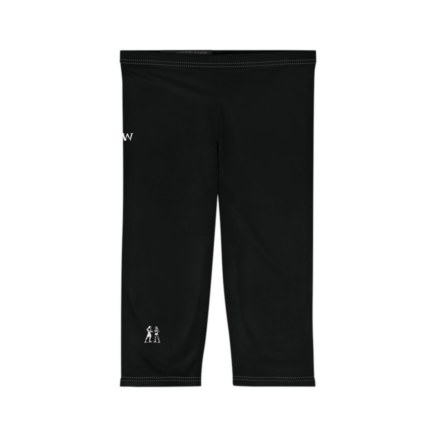 R&W Women's Capri Leggings — Minimalist Logo Tarmac Black