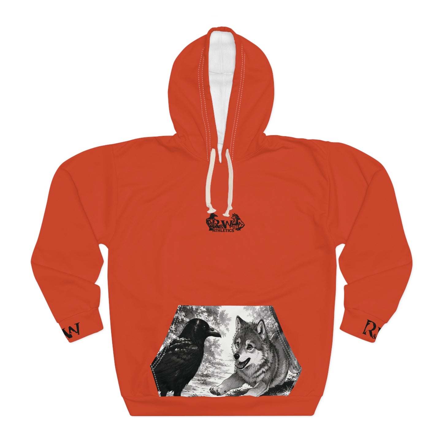 R&W Athletics Graphic Hoodie — "Origin Story" Rojo Rugiente I Comic Panel Pullover