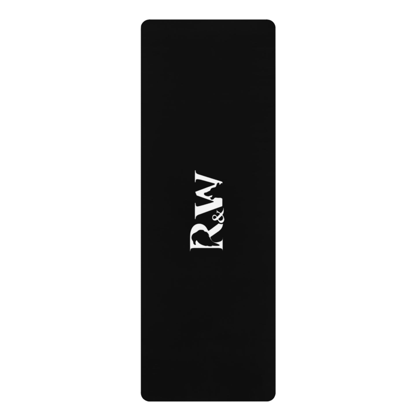 Rubber Yoga Mat — Minimal Tarmac Black R&W Monogram Yoga Mat