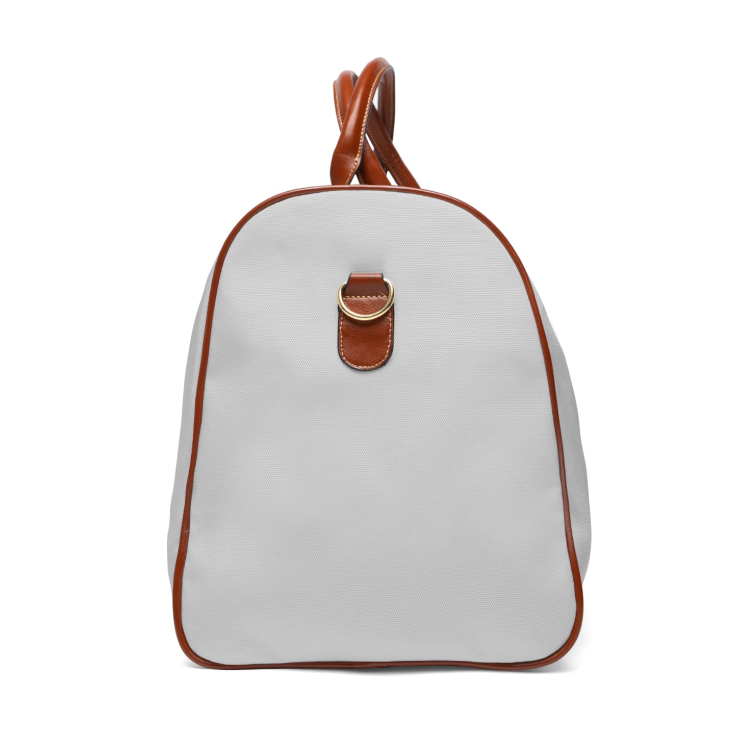 Monogram Waterproof Travel Duffle Bag – Wolf Grey with Brown Trim