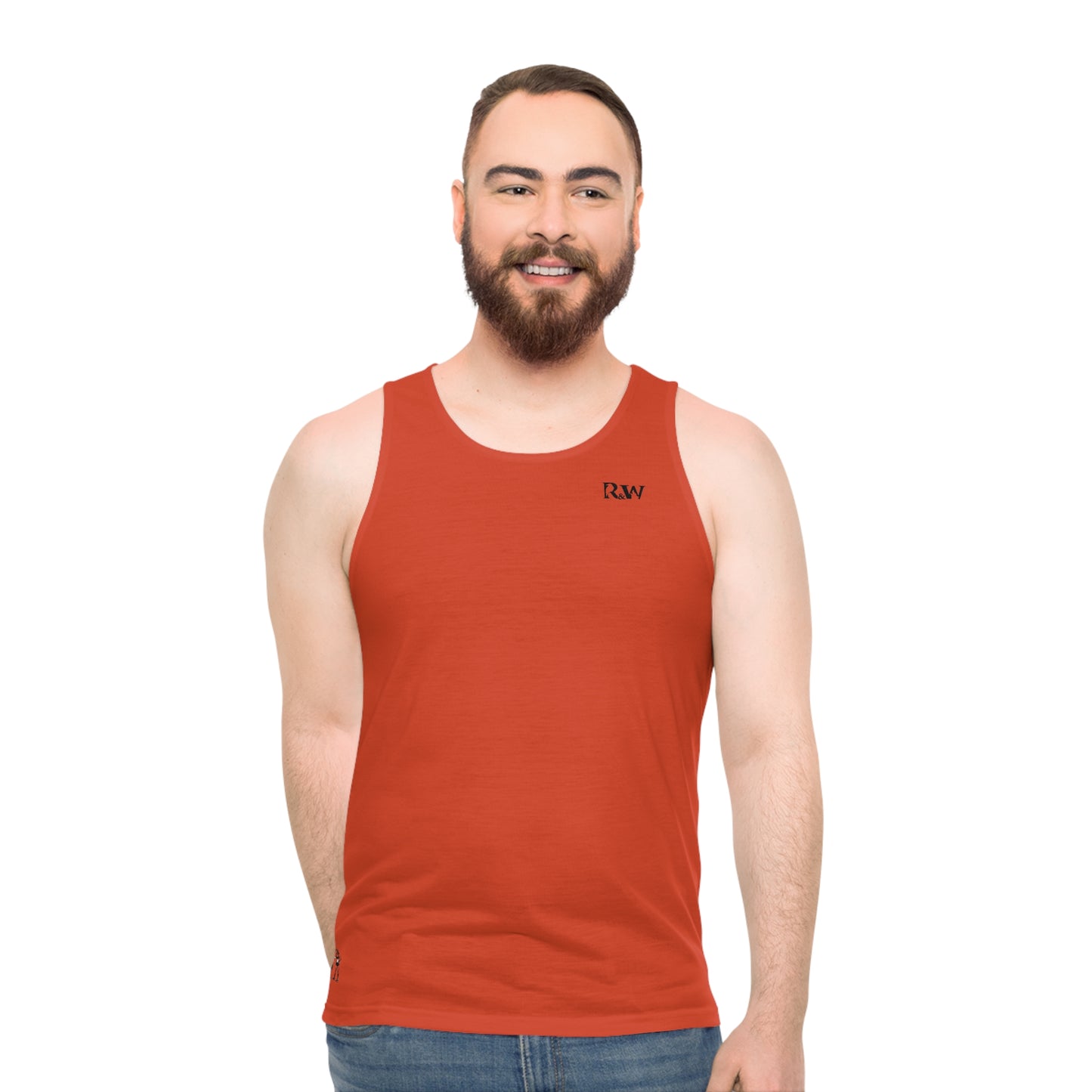 R&W Athletics Unisex Minimalist Tank Top — Rojo Rugiente I