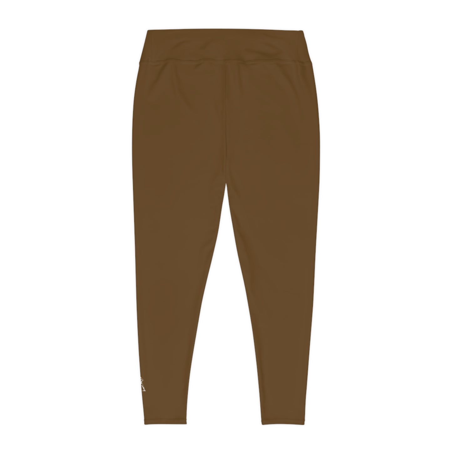 R&W Women's Plus Size Leggings — Minimalist Logo Maduro Marrón