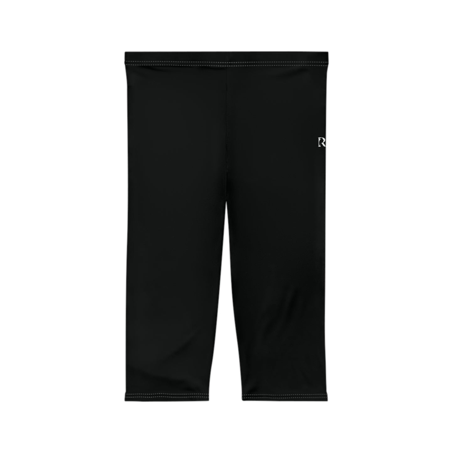 R&W Women's Capri Leggings — Minimalist Logo Tarmac Black