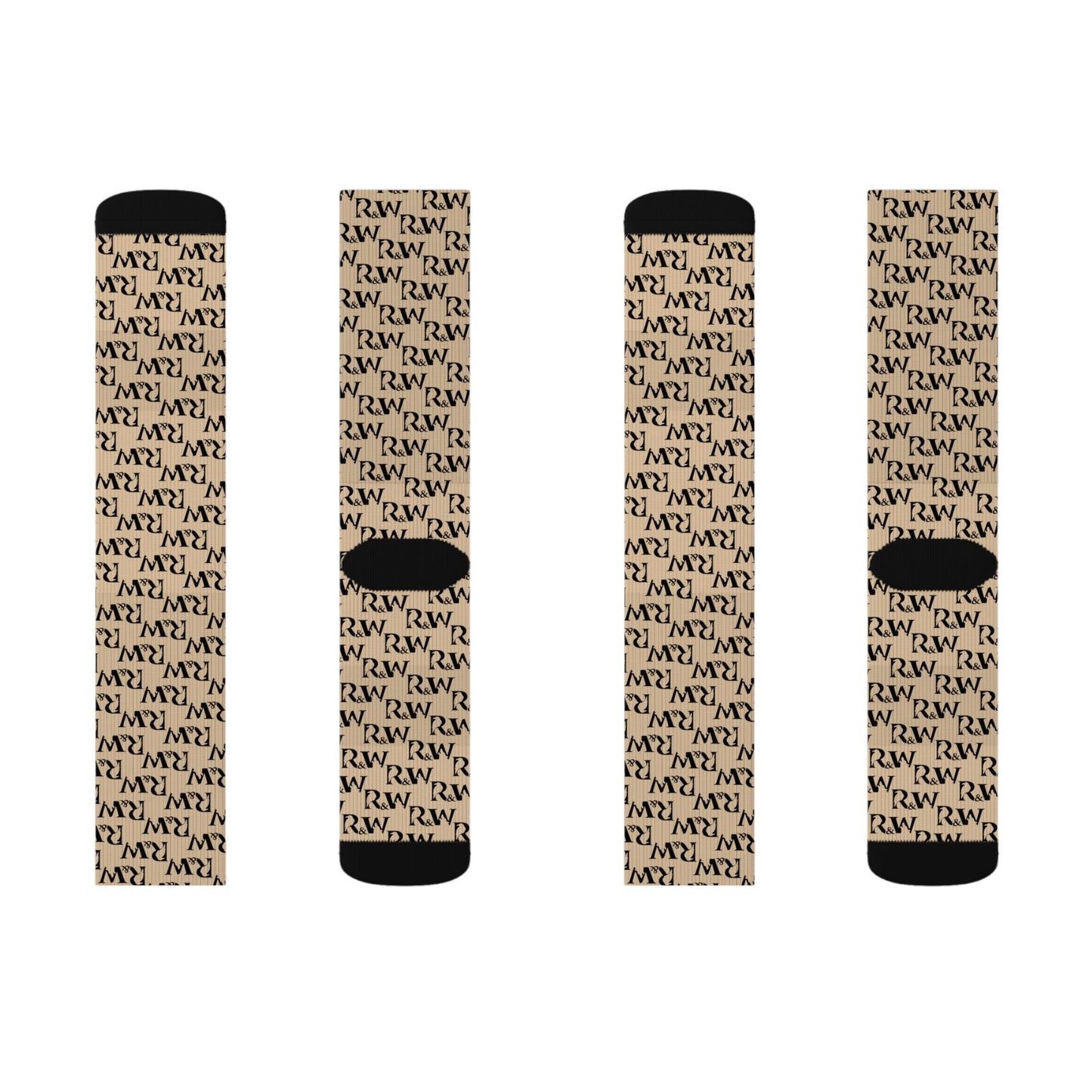 Monogram Pattern Socks — Dakar Dunes Crew Socks