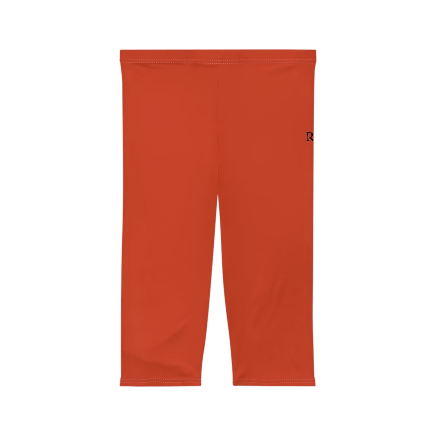 R&W Women's Capri Leggings — Minimalist Logo Rojo Rugiente