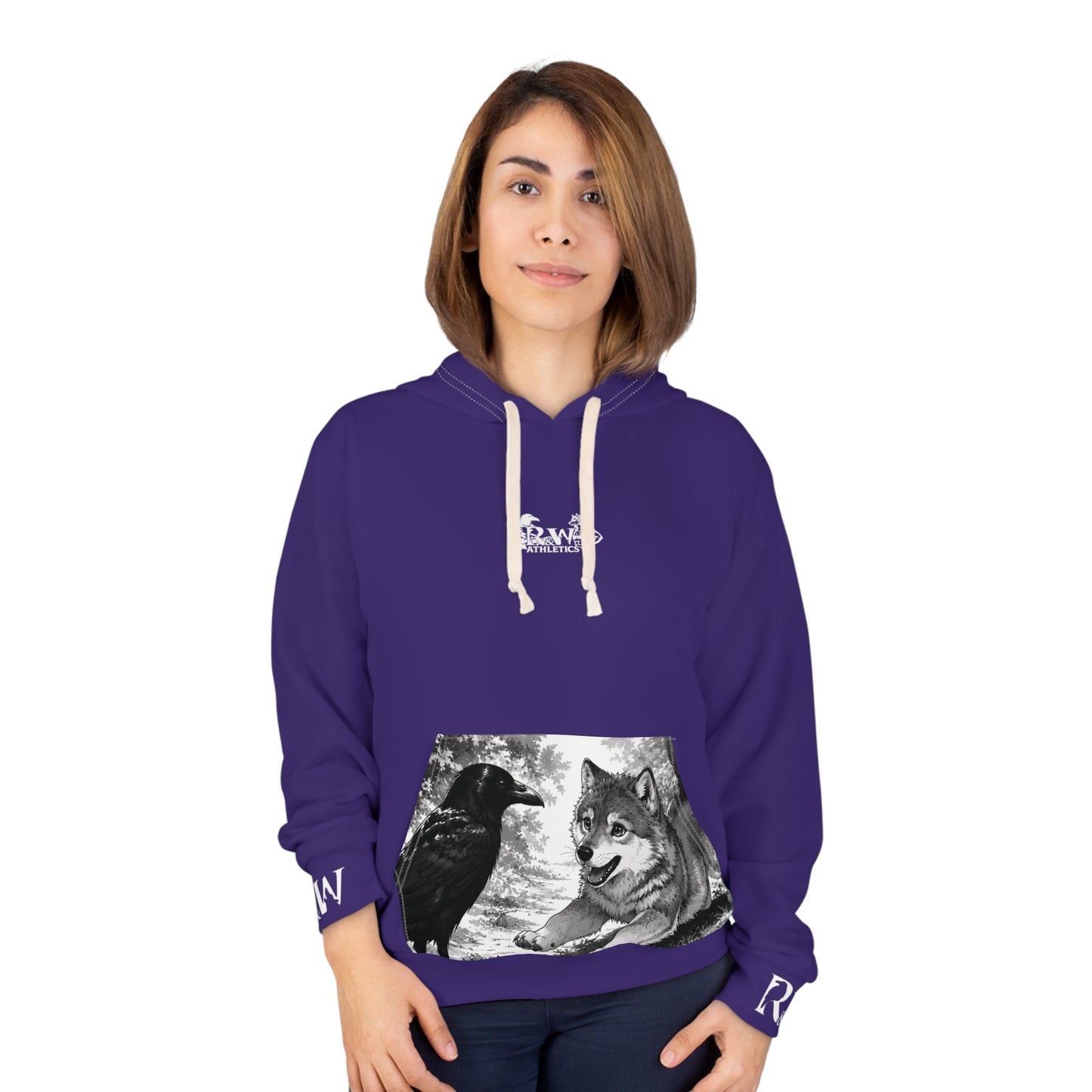 R&W Athletics Graphic Hoodie — "Origin Story" Raven Comic Panel Pullover
