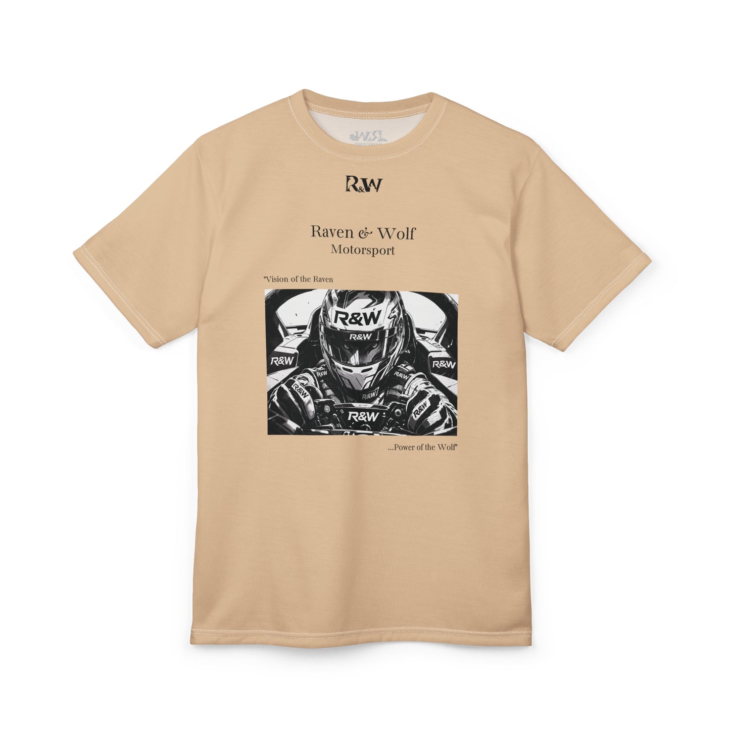 R&W Motorsport "Team Motto" Graphic Tee — Dakar Dunes Vintage Gothic Comic Panel T-Shirt