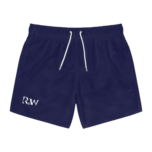 Mens Minimal Logo Swim Trunks — Noble Navy