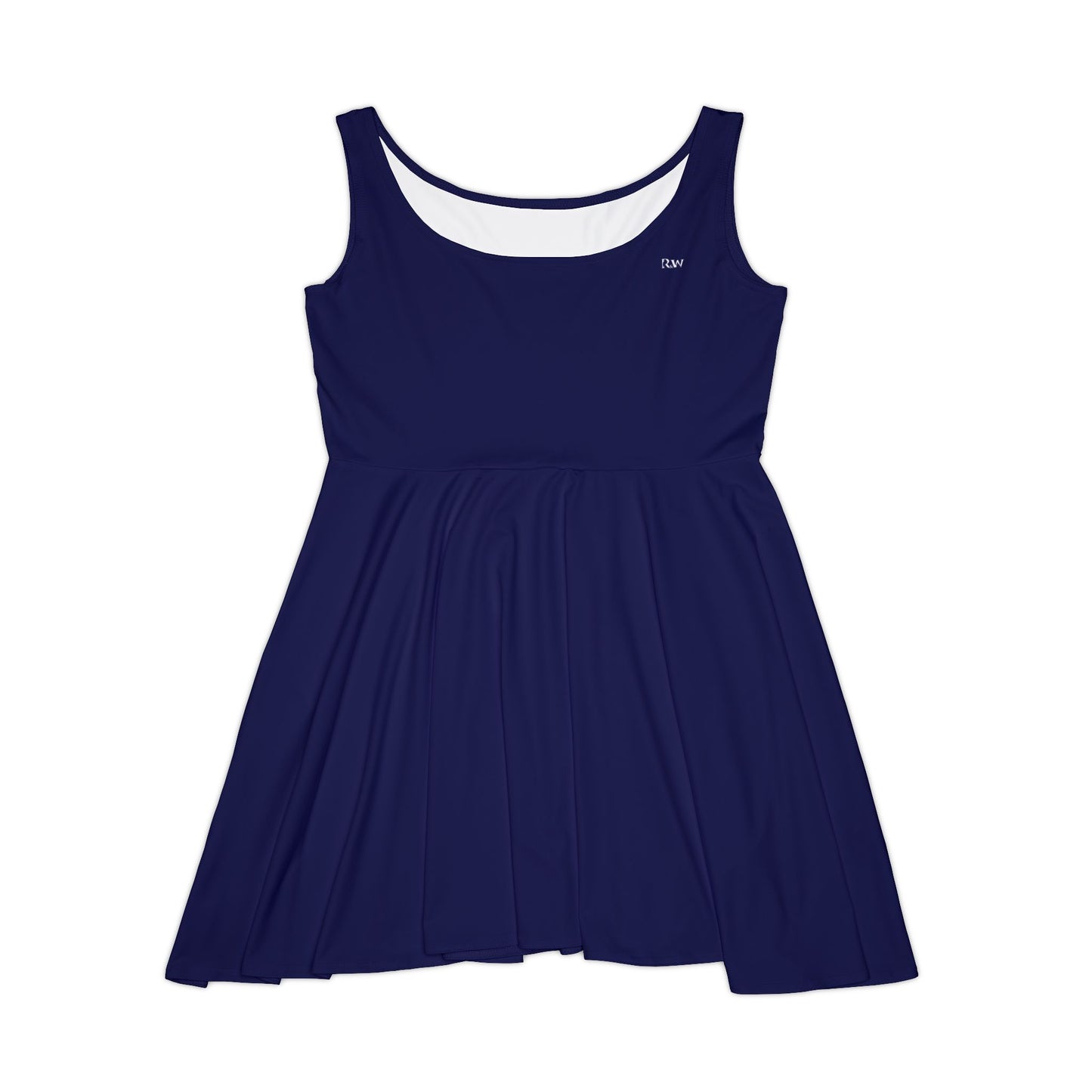 Noble Navy Women's Skater Dress — Classic Scoop Neck A-Line Summer Dress