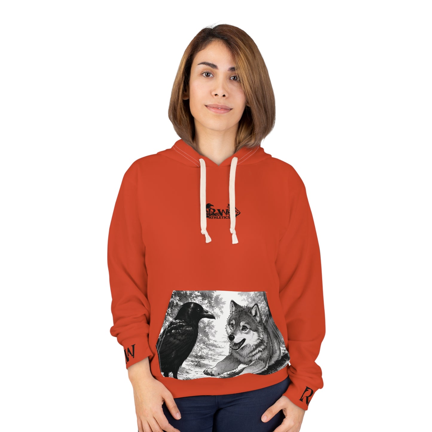 R&W Athletics Graphic Hoodie — "Origin Story" Rojo Rugiente I Comic Panel Pullover