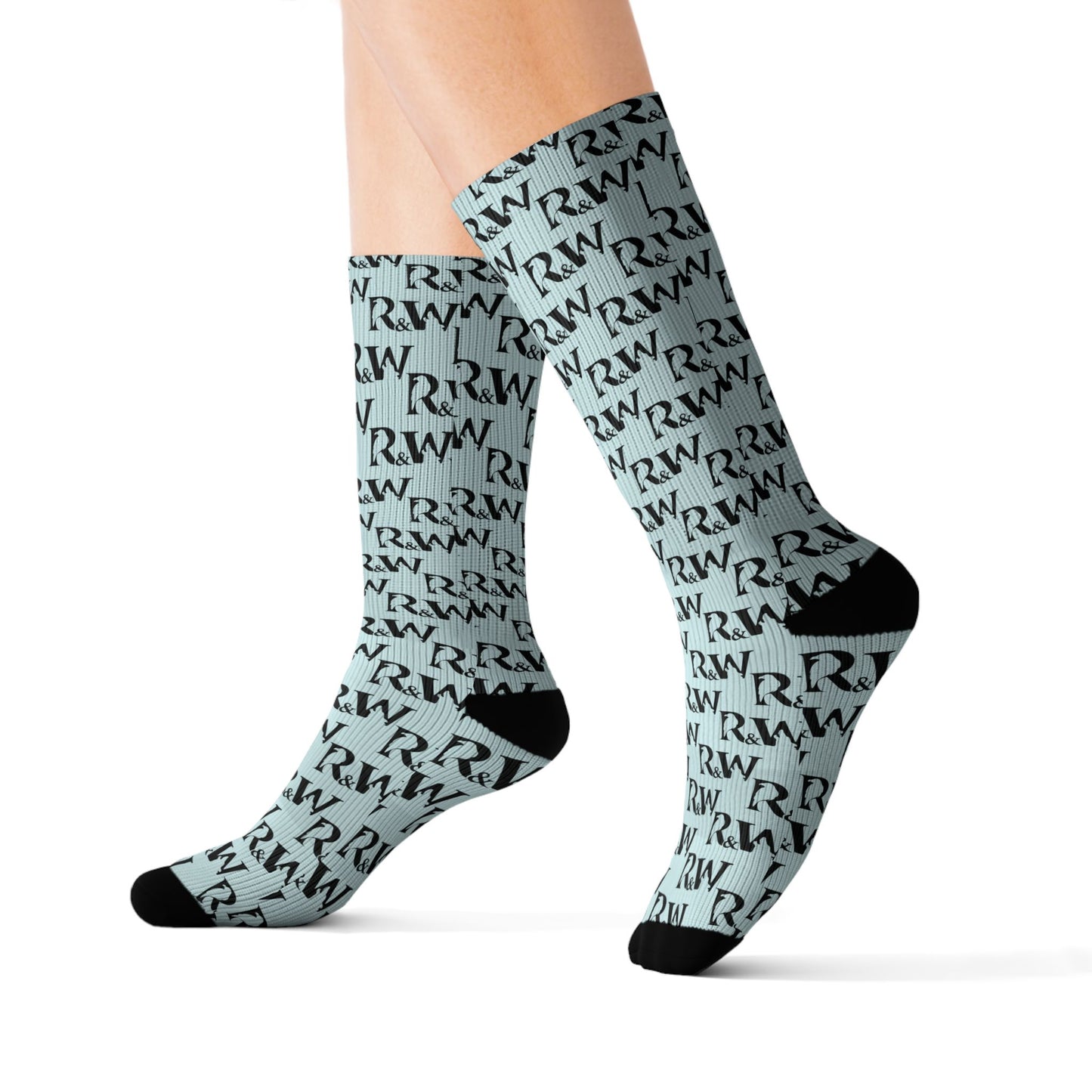 Monogram Pattern Socks — Horizon Crew Socks