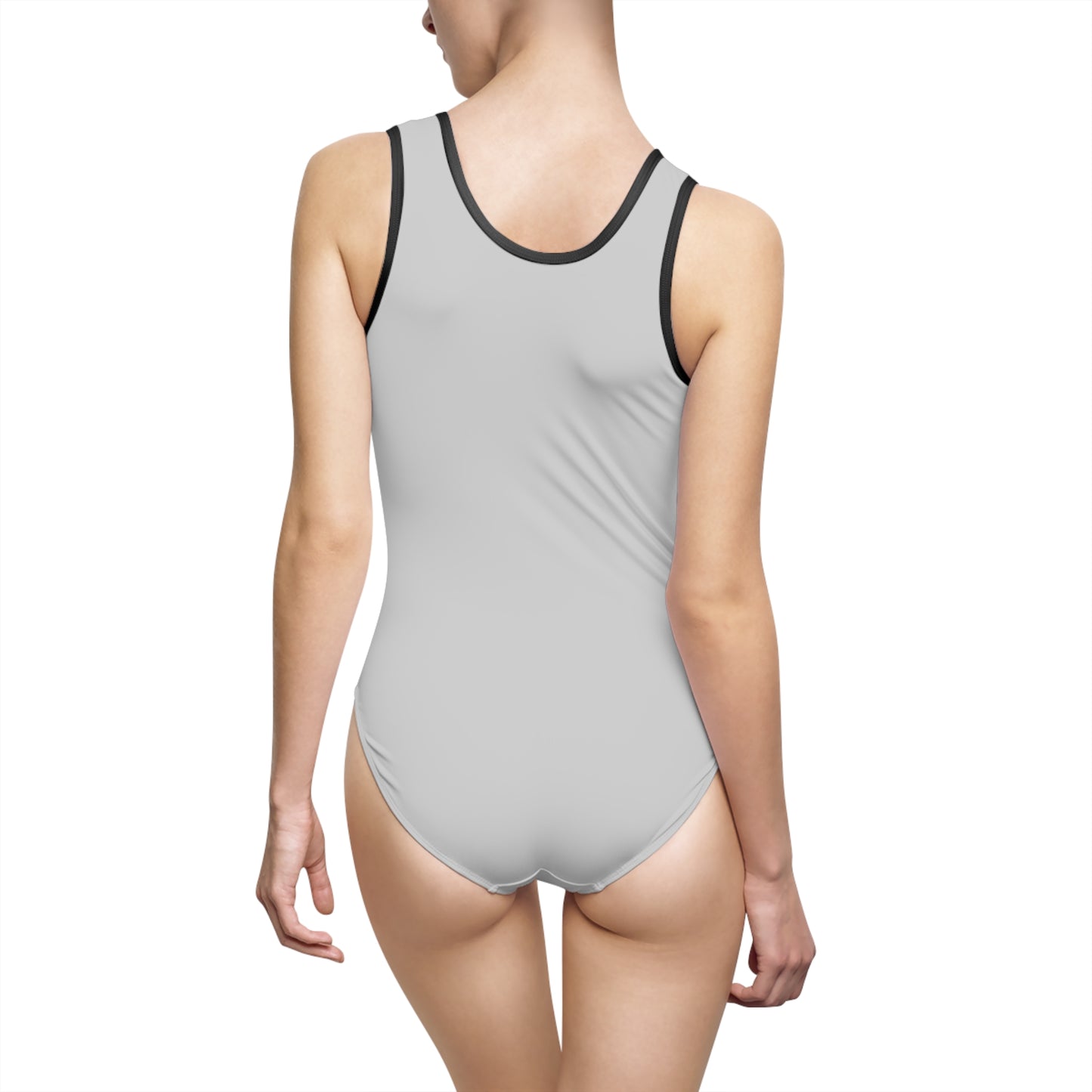 R&W Women’s Classic One-Piece Swimsuit — Wolf Grey Athletic Swimwear