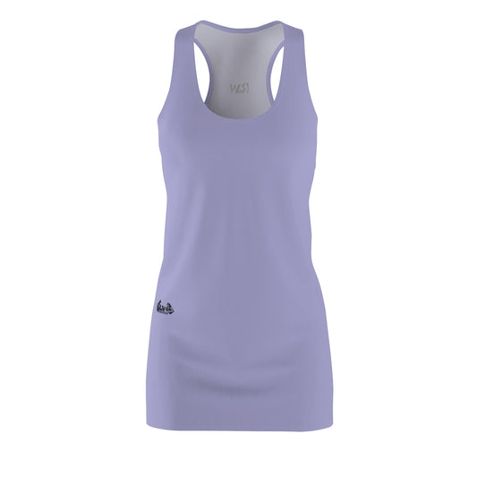 R&W Women's Racerback Dress (Amore II) — Minimalist Small Front & Back Logo Summer Dress