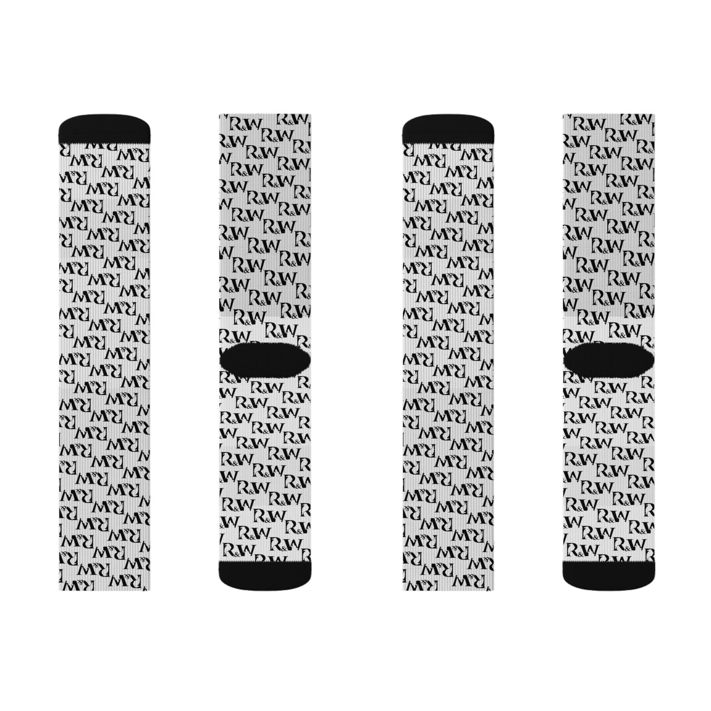 Monogram Pattern Socks —Panda Crew Socks