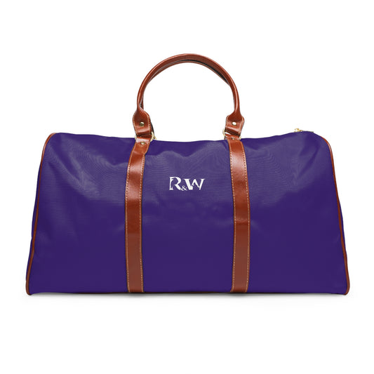 Monogram Waterproof Travel Duffle Bag – Raven with Brown Trim