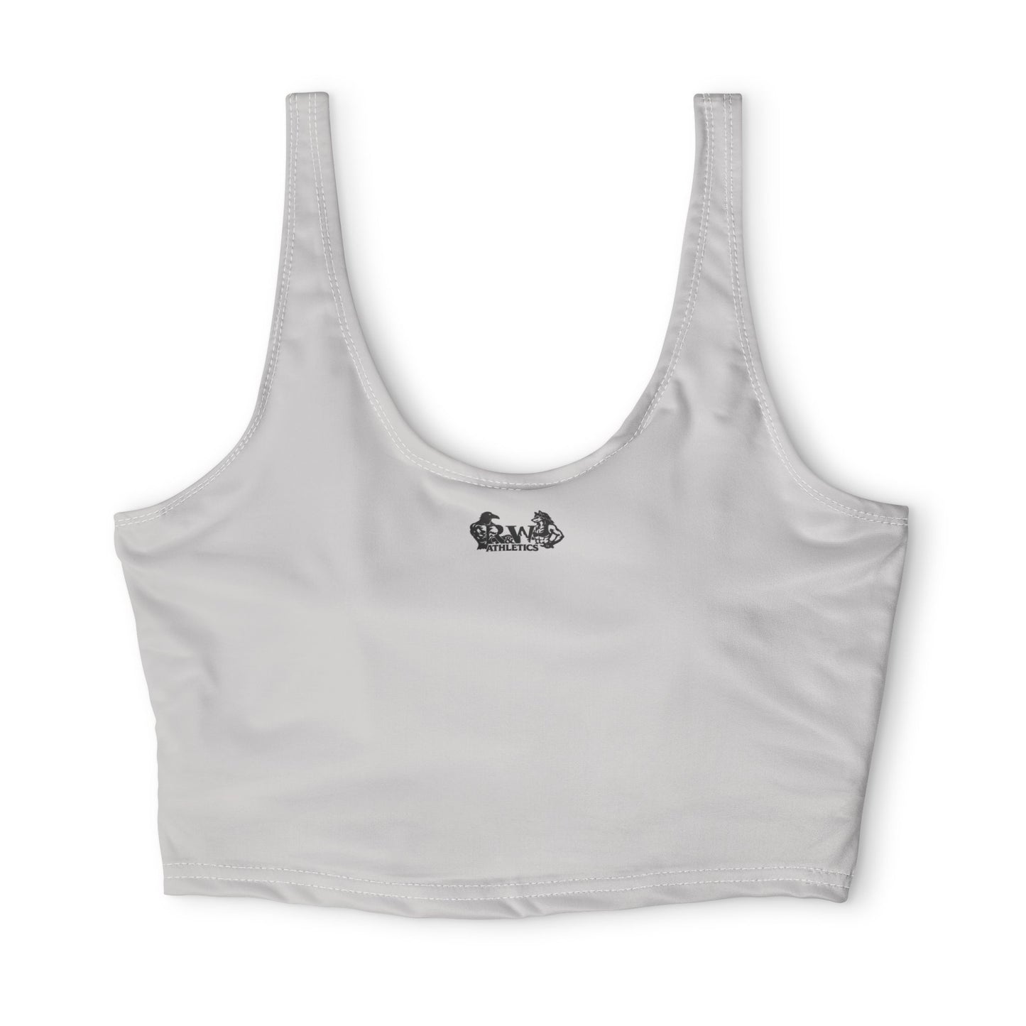 R&W Women's Monogram Sports Bra Athletic Top — Wolf Grey